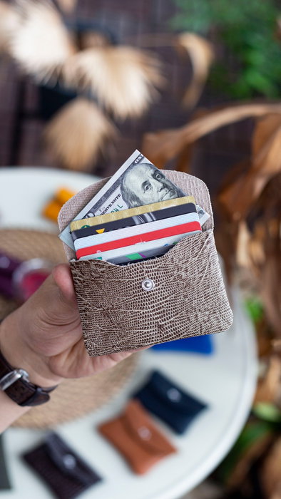 Zoozie Bags Tarjetero de Piel Murcia - Latte